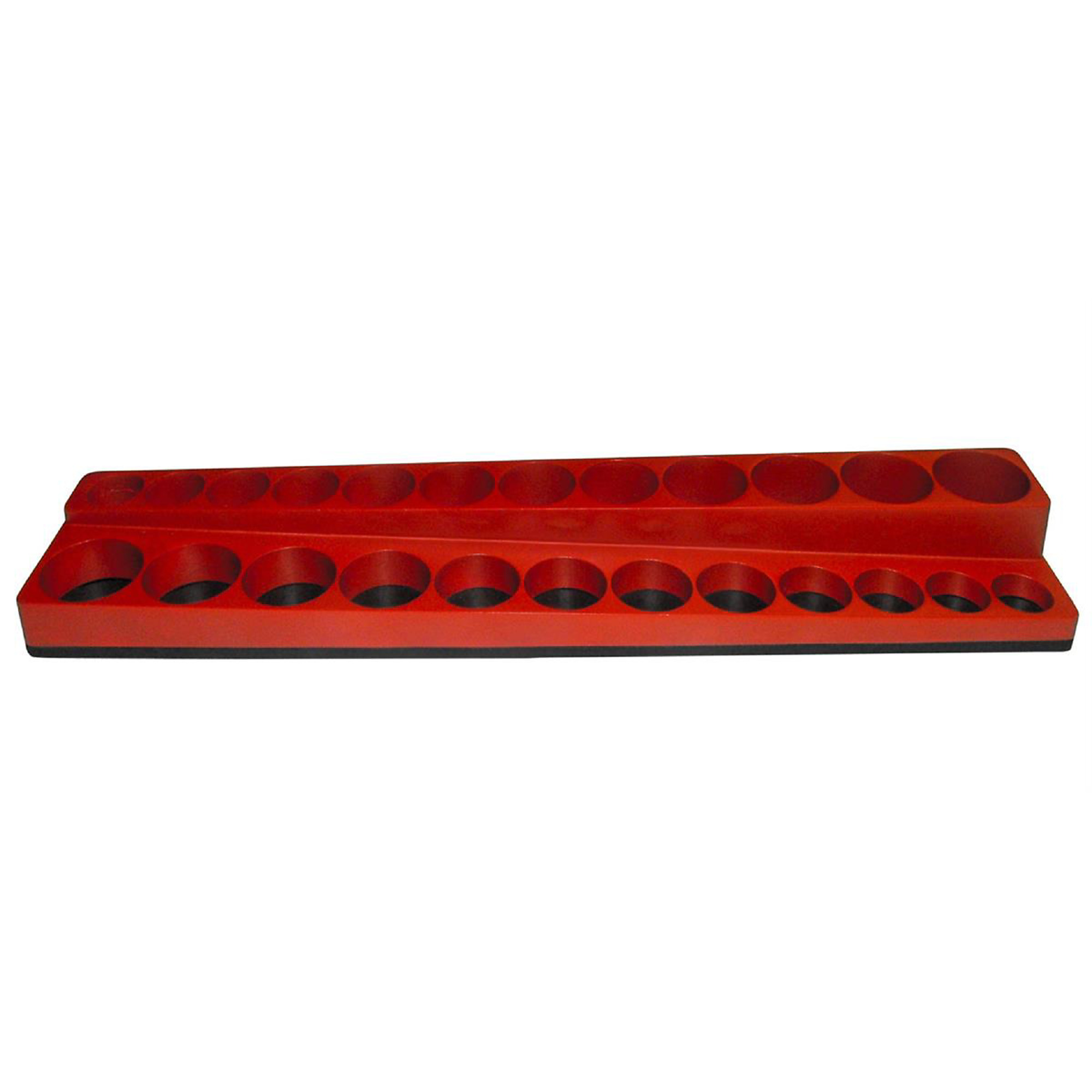 Mechanic's Time Savers Magnetic Socket Holder — 3/8in. Drive, Holds 12 Deep Sockets, Red, Model# MTSD3811